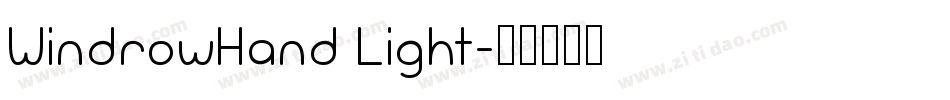 WindrowHand Light字体转换